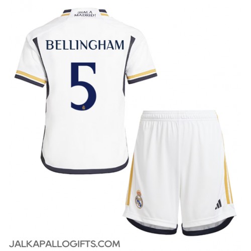 Real Madrid Jude Bellingham #5 Koti Peliasu Lasten 2023-24 Lyhythihainen (+ Lyhyet housut)